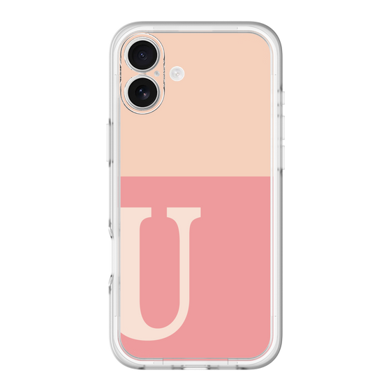 Slim Protection Premium Case［ オリジナル - initial two tone - U pink ］