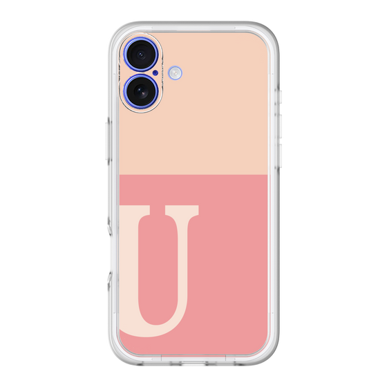Slim Protection Premium Case［ オリジナル - initial two tone - U pink ］