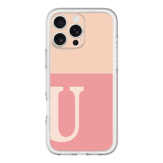 Slim Protection Premium Case［ オリジナル - initial two tone - U pink ］