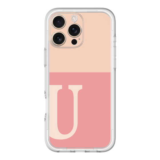 Slim Protection Premium Case［ オリジナル - initial two tone - U pink ］