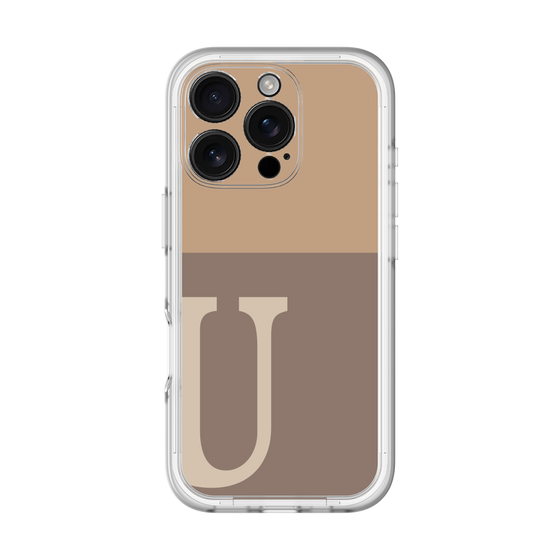 Slim Protection Premium Case［ オリジナル - initial two tone - U brown ］