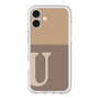 Slim Protection Premium Case［ オリジナル - initial two tone - U brown ］