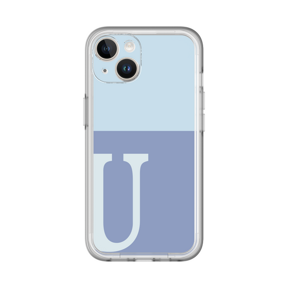 Slim Protection Premium Case［ オリジナル - initial two tone - U blue ］