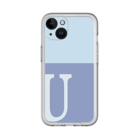 Slim Protection Premium Case［ オリジナル - initial two tone - U blue ］