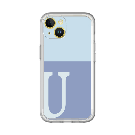 Slim Protection Premium Case［ オリジナル - initial two tone - U blue ］