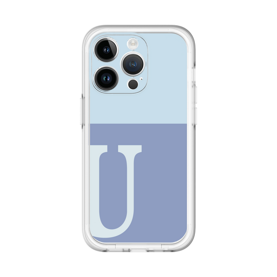 Slim Protection Premium Case［ オリジナル - initial two tone - U blue ］