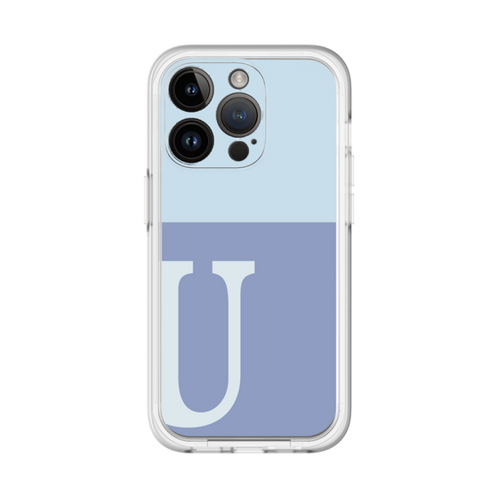Slim Protection Premium Case［ オリジナル - initial two tone - U blue ］