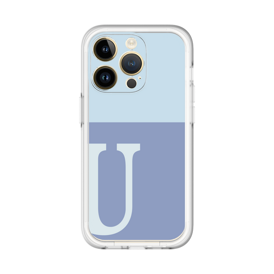Slim Protection Premium Case［ オリジナル - initial two tone - U blue ］