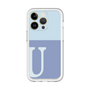 Slim Protection Premium Case［ オリジナル - initial two tone - U blue ］