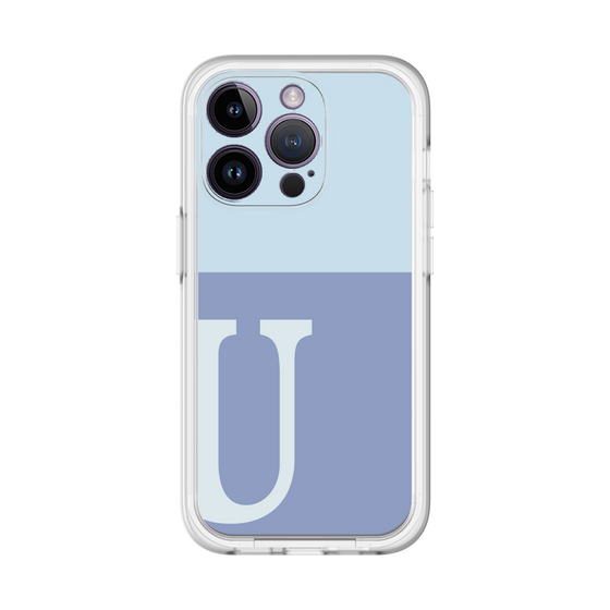 Slim Protection Premium Case［ オリジナル - initial two tone - U blue ］