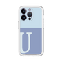 Slim Protection Premium Case［ オリジナル - initial two tone - U blue ］