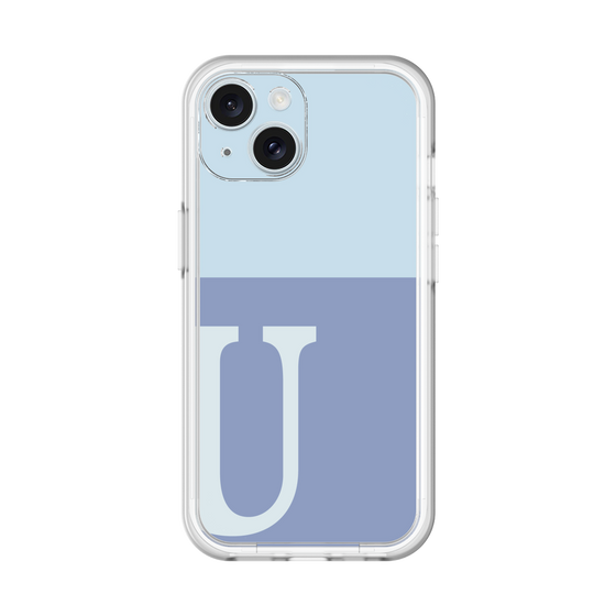 Slim Protection Premium Case［ オリジナル - initial two tone - U blue ］