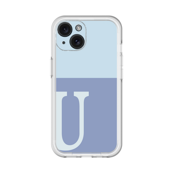 Slim Protection Premium Case［ オリジナル - initial two tone - U blue ］