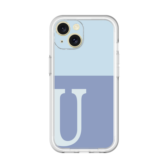 Slim Protection Premium Case［ オリジナル - initial two tone - U blue ］