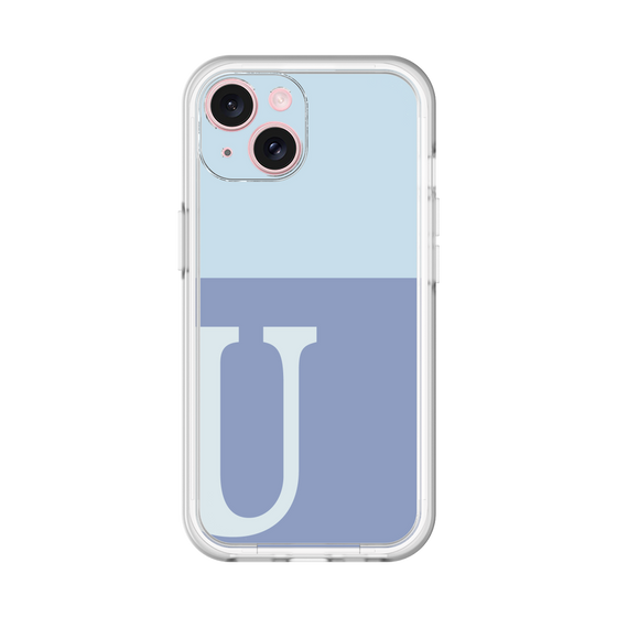 Slim Protection Premium Case［ オリジナル - initial two tone - U blue ］