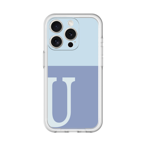 Slim Protection Premium Case［ オリジナル - initial two tone - U blue ］