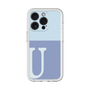 Slim Protection Premium Case［ オリジナル - initial two tone - U blue ］