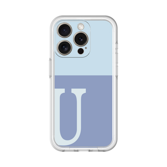 Slim Protection Premium Case［ オリジナル - initial two tone - U blue ］