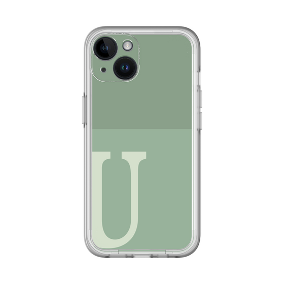Slim Protection Premium Case［ オリジナル - initial two tone - U green ］
