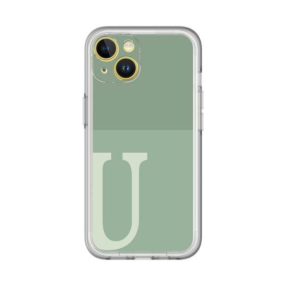 Slim Protection Premium Case［ オリジナル - initial two tone - U green ］