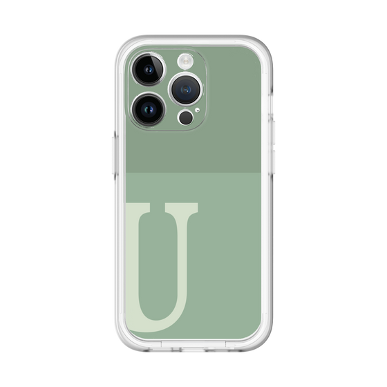 Slim Protection Premium Case［ オリジナル - initial two tone - U green ］