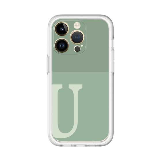 Slim Protection Premium Case［ オリジナル - initial two tone - U green ］