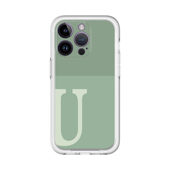Slim Protection Premium Case［ オリジナル - initial two tone - U green ］