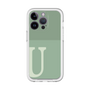 Slim Protection Premium Case［ オリジナル - initial two tone - U green ］