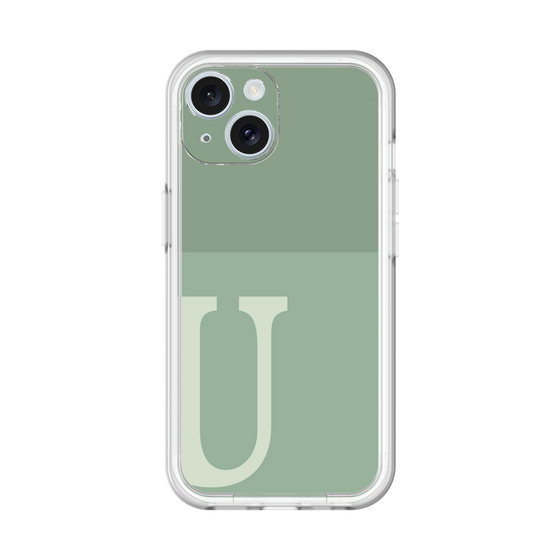 Slim Protection Premium Case［ オリジナル - initial two tone - U green ］
