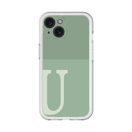 Slim Protection Premium Case［ オリジナル - initial two tone - U green ］