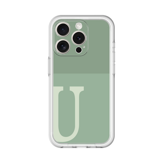 Slim Protection Premium Case［ オリジナル - initial two tone - U green ］