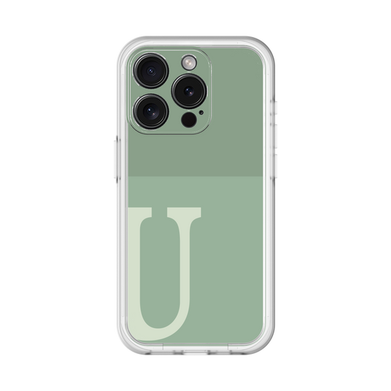 Slim Protection Premium Case［ オリジナル - initial two tone - U green ］