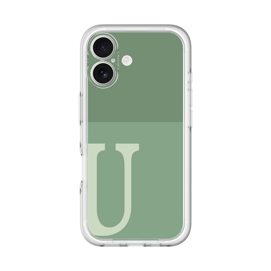 Slim Protection Premium Case［ オリジナル - initial two tone - U green ］