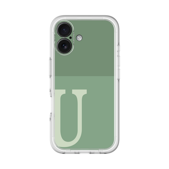 Slim Protection Premium Case［ オリジナル - initial two tone - U green ］