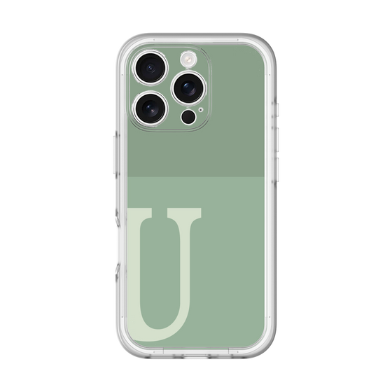 Slim Protection Premium Case［ オリジナル - initial two tone - U green ］