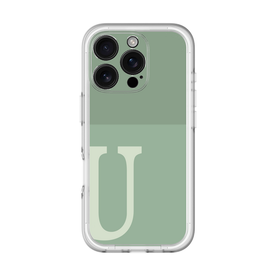 Slim Protection Premium Case［ オリジナル - initial two tone - U green ］