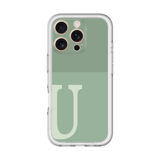 Slim Protection Premium Case［ オリジナル - initial two tone - U green ］