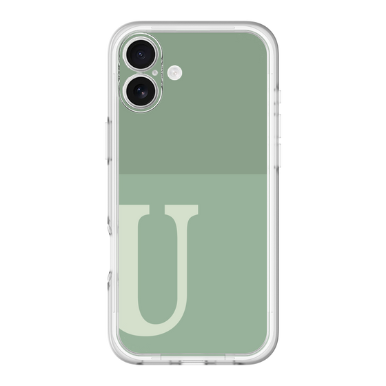 Slim Protection Premium Case［ オリジナル - initial two tone - U green ］