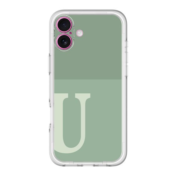 Slim Protection Premium Case［ オリジナル - initial two tone - U green ］