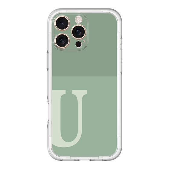 Slim Protection Premium Case［ オリジナル - initial two tone - U green ］