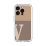 Slim Protection Premium Case［ オリジナル - initial two tone - V brown ］