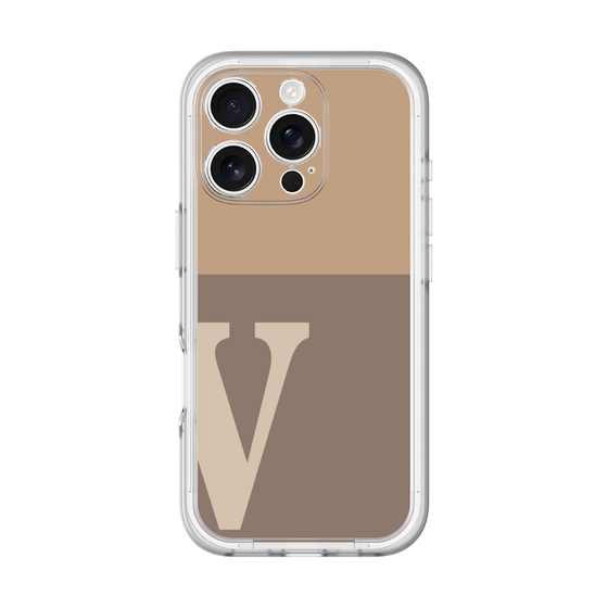 Slim Protection Premium Case［ オリジナル - initial two tone - V brown ］