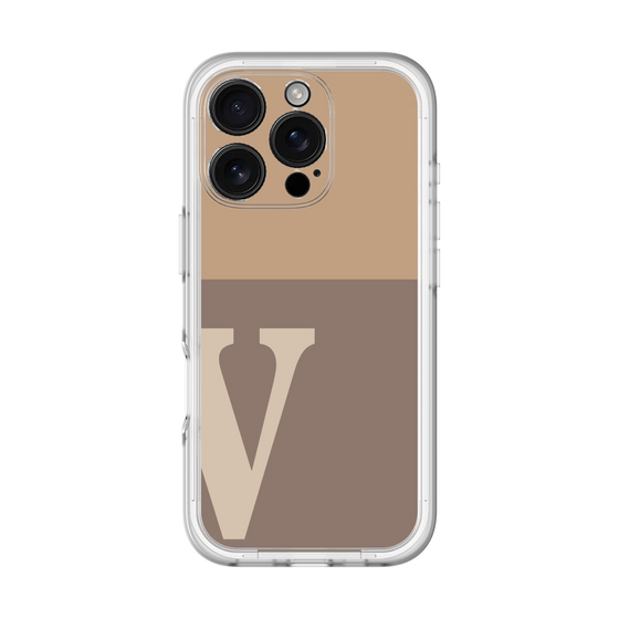 Slim Protection Premium Case［ オリジナル - initial two tone - V brown ］