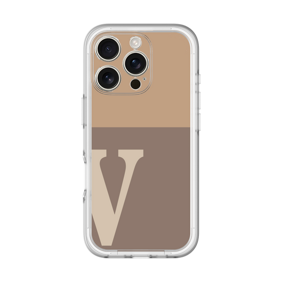 Slim Protection Premium Case［ オリジナル - initial two tone - V brown ］