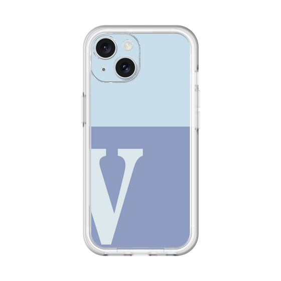 Slim Protection Premium Case［ オリジナル - initial two tone - V blue ］