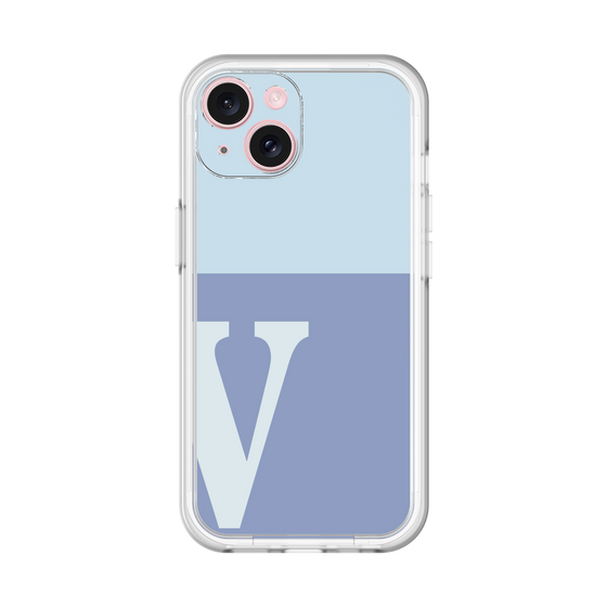 Slim Protection Premium Case［ オリジナル - initial two tone - V blue ］