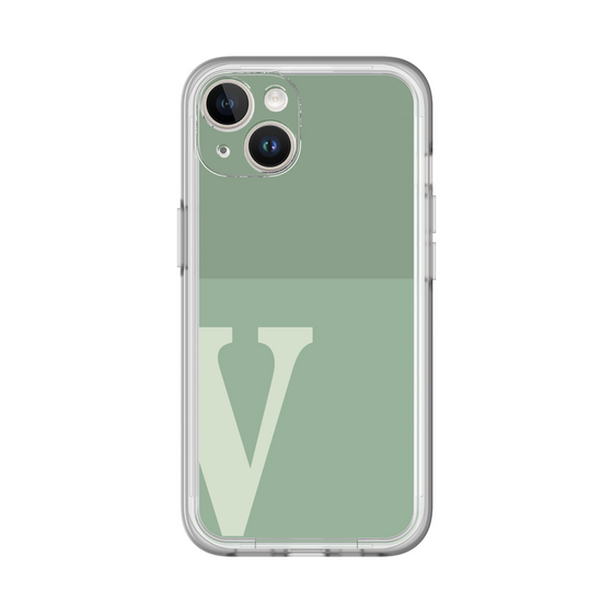 Slim Protection Premium Case［ オリジナル - initial two tone - V green ］