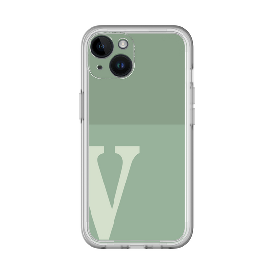 Slim Protection Premium Case［ オリジナル - initial two tone - V green ］