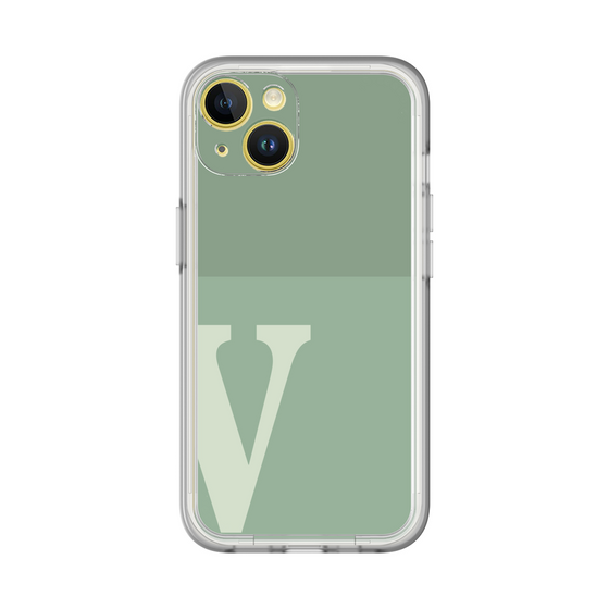 Slim Protection Premium Case［ オリジナル - initial two tone - V green ］