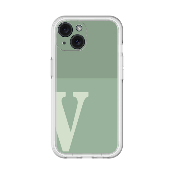 Slim Protection Premium Case［ オリジナル - initial two tone - V green ］